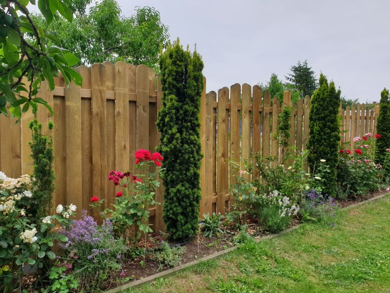 Decorative Fence with Landscaping